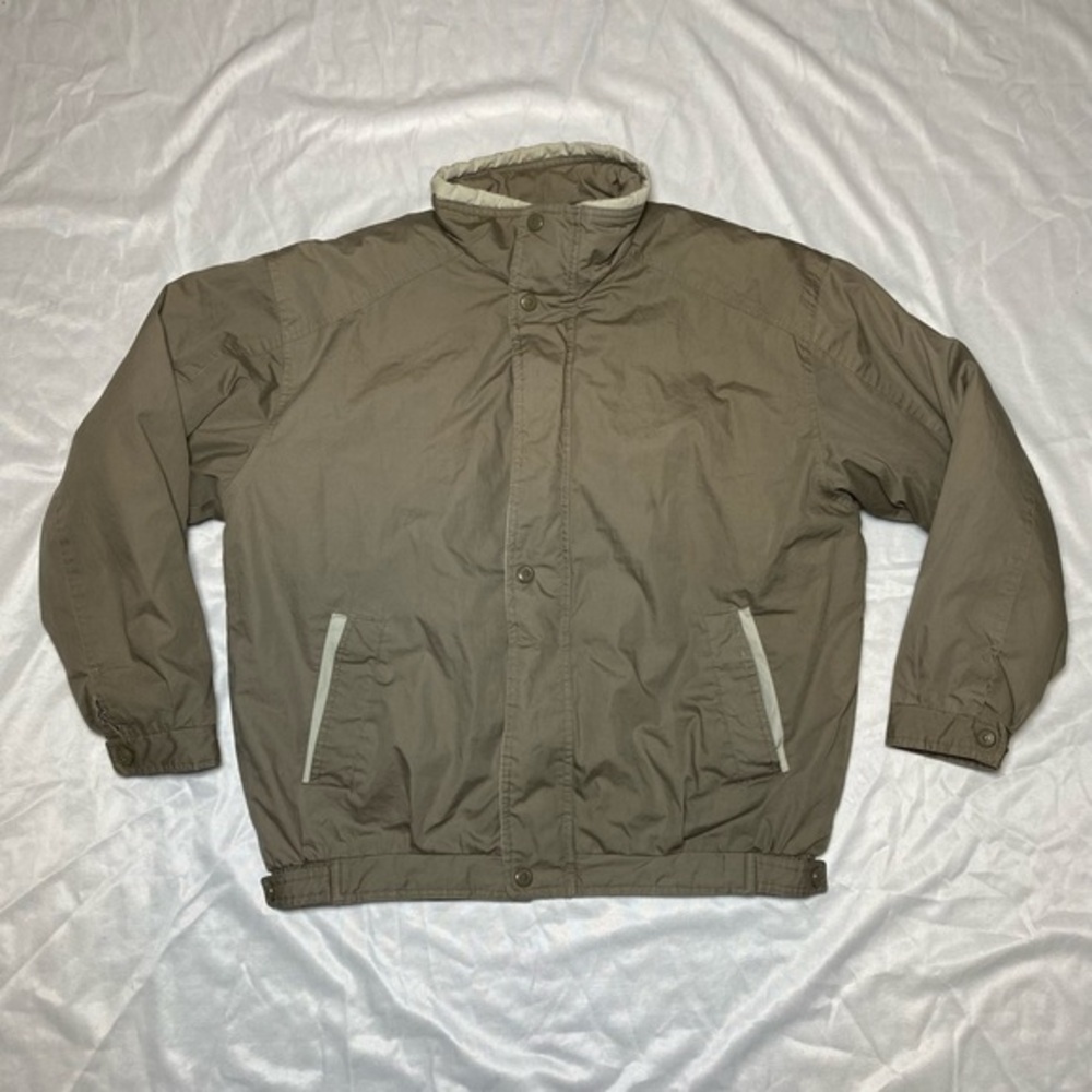 Vintage Members Only Size‎ Dark Khaki Zip Front Puffer  Jacket Men's Size MEDIUM
